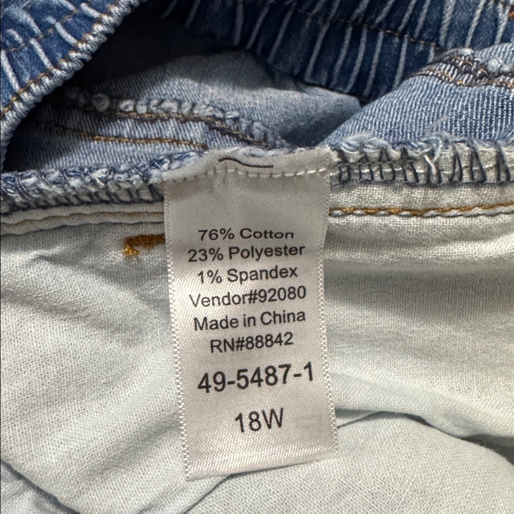 Stylish Women's Blue Straight Leg Jeans - Picture 5 of 5